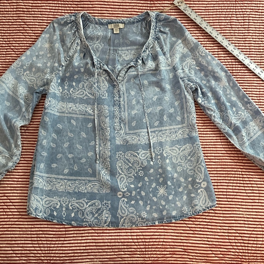 Vintage America Denim Blue Tunic - Picture 7 of 11